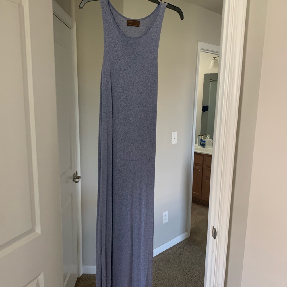 Blue Sleeveless Maxi Dress